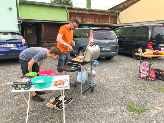 unsere Grillmeister: Lars und Jean-Pascal